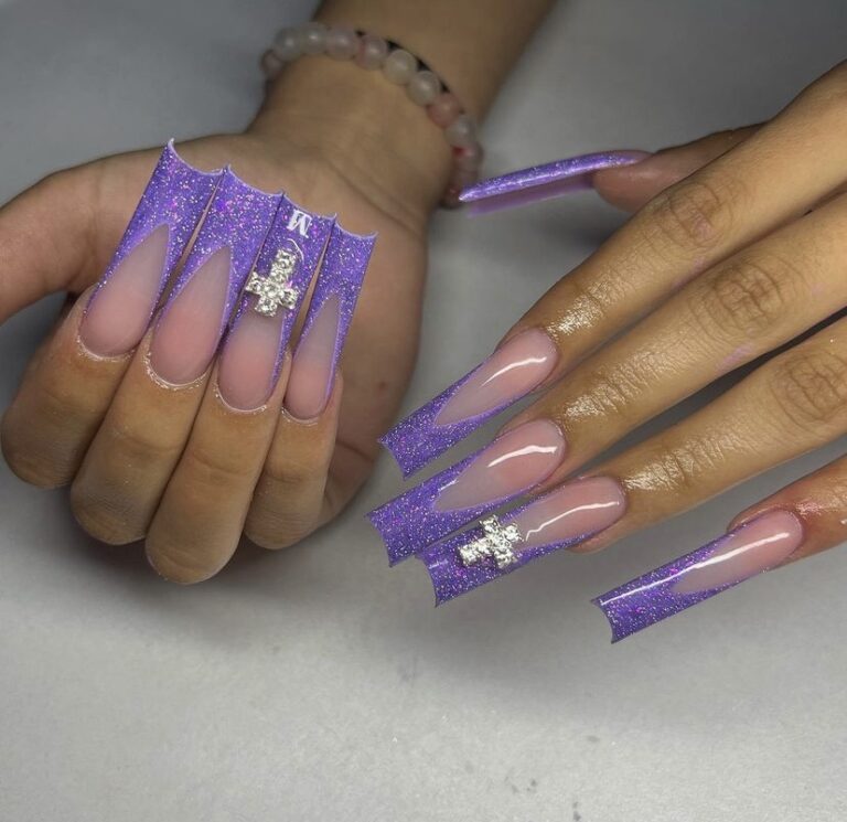 25 cute purple nails